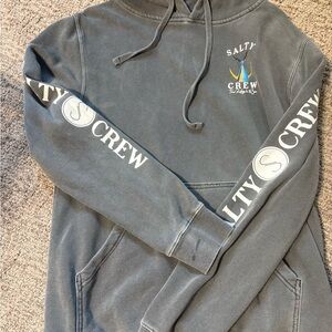 Salty Crew Charcoal Hoodie with White Accents